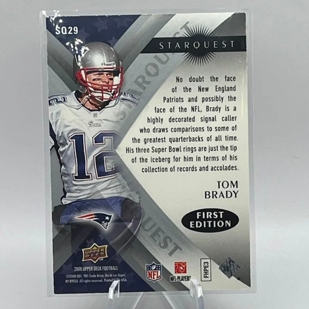 Tom Brady Starquest Rainbow Blue 2008 Upper Deck SQ-1 NFL New England Patriots